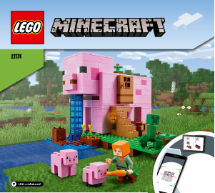 Manual Lego set 21170 Minecraft The pig house