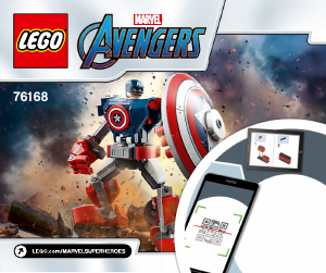 Handleiding Lego set 76168 Super Heroes Captain America mechapantser