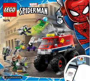 Manual Lego set 76174 Super Heroes Monster Truck Spider-Man vs. Mysterio