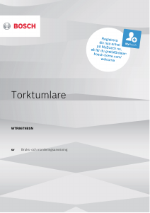 Bruksanvisning Bosch WTR86T9BSN Torktumlare
