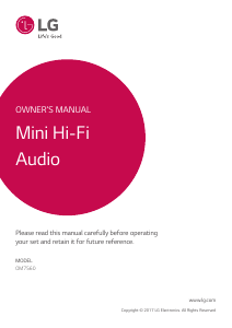 Handleiding LG OM7560 Stereoset