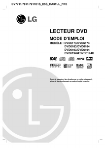 Mode d’emploi LG DVD6183 Lecteur DVD