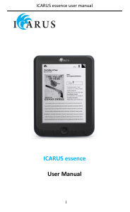 Manual ICARUS Essence E602BK E-Reader