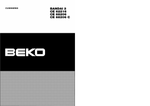 Mode d’emploi BEKO CE 62216 Cuisinière