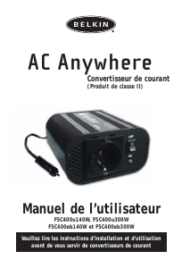 Mode d’emploi Belkin F5C400eb300W Onduleur de puissance