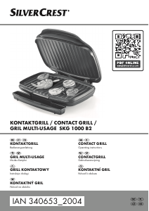 Manual SilverCrest IAN 340653 Contact Grill