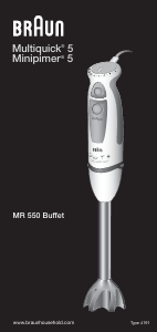 Kullanım kılavuzu Braun MR 550 Buffet El blenderi