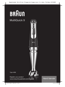 Manual Braun MQ 9027X MultiQuick 9 Blender de mână