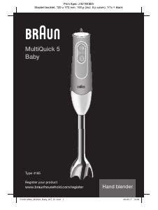 Manual de uso Braun MQ 523 Baby Batidora de mano
