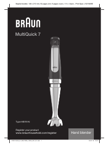 Handleiding Braun MQ 7000X MultiQuick 7 Staafmixer