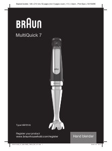 Manual Braun MQ 7075X MultiQuick 7 Blender de mână