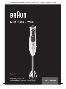 Návod Braun MQ 3137 WH Sauce+ Ponorný mixér