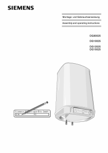 Handleiding Siemens DG12025 Boiler