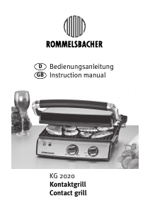 Manual Rommelsbacher KG 2020 Contact Grill