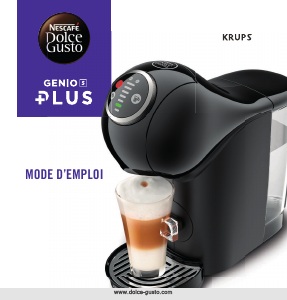 Mode d’emploi Krups YY4445FD Nescafe Dolce Gusto Genio S Plus Machine à expresso