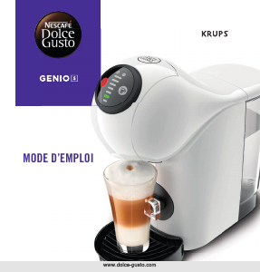 Mode d’emploi Krups YY4509FD Nescafe Dolce Gusto Genio S Machine à expresso