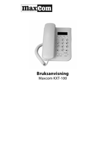 Bruksanvisning Maxcom KXT-100 Telefon
