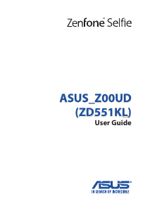 Bruksanvisning Asus ZD551KL ZenFone Selfie Mobiltelefon