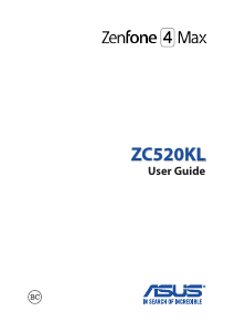 Manual Asus ZC520KL ZenFone 4 Max Mobile Phone