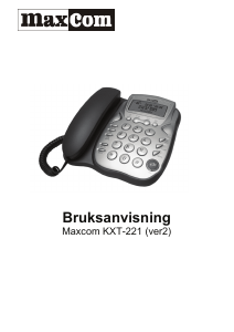 Bruksanvisning Maxcom KXT-221 Telefon