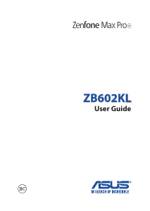 Manual Asus ZB602KL ZenFone Max Pro Mobile Phone