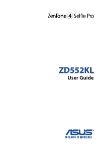 Handleiding Asus ZD552KL ZenFone Selfie Pro Mobiele telefoon