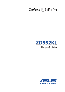 Bruksanvisning Asus ZD552KL ZenFone Selfie Pro Mobiltelefon