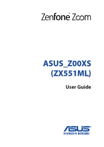 Manual Asus ZX551ML ZenFone Zoom Mobile Phone