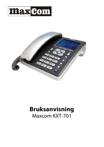 Bruksanvisning Maxcom KXT-701 Telefon
