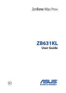 Manual Asus ZB631KL ZenFone Max Pro Mobile Phone