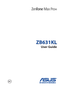 Bruksanvisning Asus ZB631KL ZenFone Max Pro Mobiltelefon