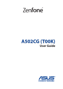 Manual Asus A502CG ZenFone Mobile Phone