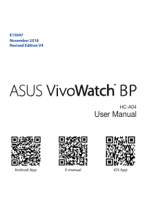 Руководство Asus HC-A04 VivoWatch BP Смарт-часы