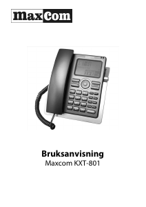 Bruksanvisning Maxcom KXT-801 Telefon