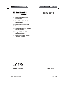 Manuál Einhell GE-AW 5537 E Zahradní čerpadlo