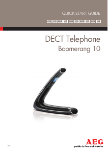 Mode d’emploi AEG Boomerang 10 Téléphone sans fil
