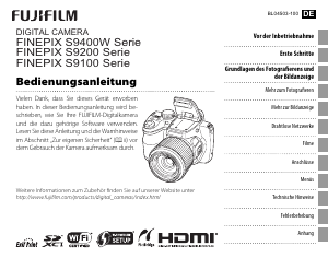 Bedienungsanleitung Fujifilm FinePix S9400W Digitalkamera
