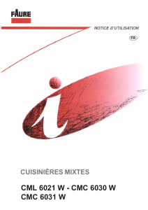 Mode d’emploi Faure CML6021W Cuisinière