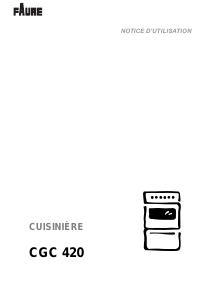 Mode d’emploi Faure CGC420 Cuisinière