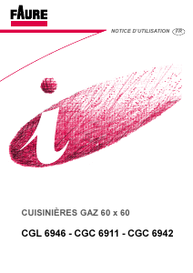 Mode d’emploi Faure CGL6946 Cuisinière