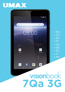 Mode d’emploi Umax VisionBook 7Qa 3G Tablette
