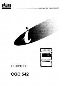 Mode d’emploi Faure CGC542 Cuisinière