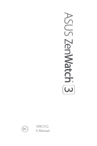 Bruksanvisning Asus WI503Q ZenWatch 3 Smart klocka