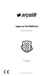 Kullanım kılavuzu Arçelik TM 3006 S Izgara tost makinesi