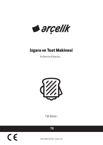 Kullanım kılavuzu Arçelik TM 9946 I Izgara tost makinesi
