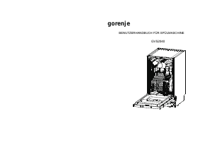 Bedienungsanleitung Gorenje GV52040 Geschirrspüler