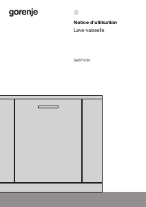 Mode d’emploi Gorenje GV671C61 Lave-vaisselle