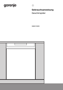 Bedienungsanleitung Gorenje GI661C60X Geschirrspüler