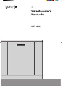 Bedienungsanleitung Gorenje GV671C60XXL Geschirrspüler
