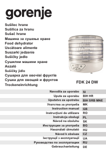 Посібник Gorenje FDK24DW Сушарка для фруктів і овочів